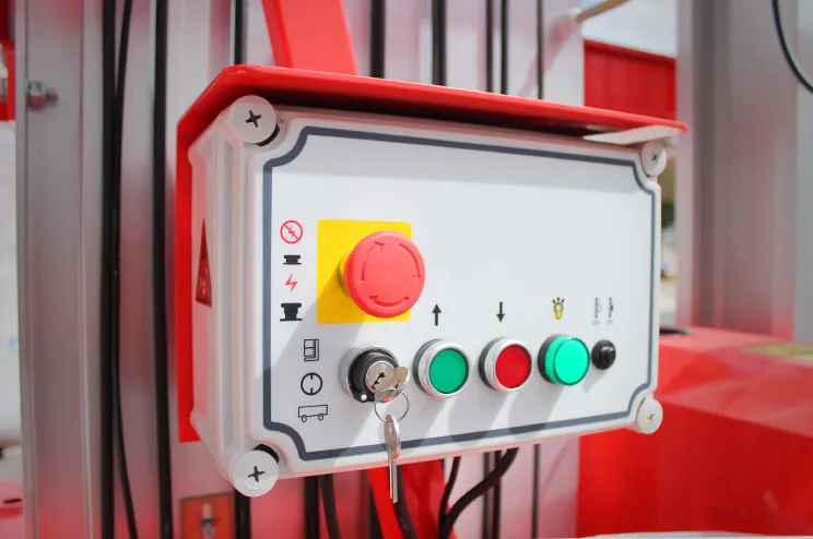 panel de control equipo mástil vertical para dos personas