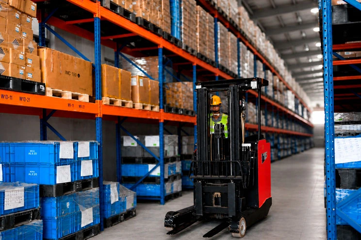 Reach Truck Eléctrico 1.5T en bodega